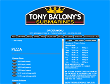 Tablet Screenshot of order.tonybalonys.com